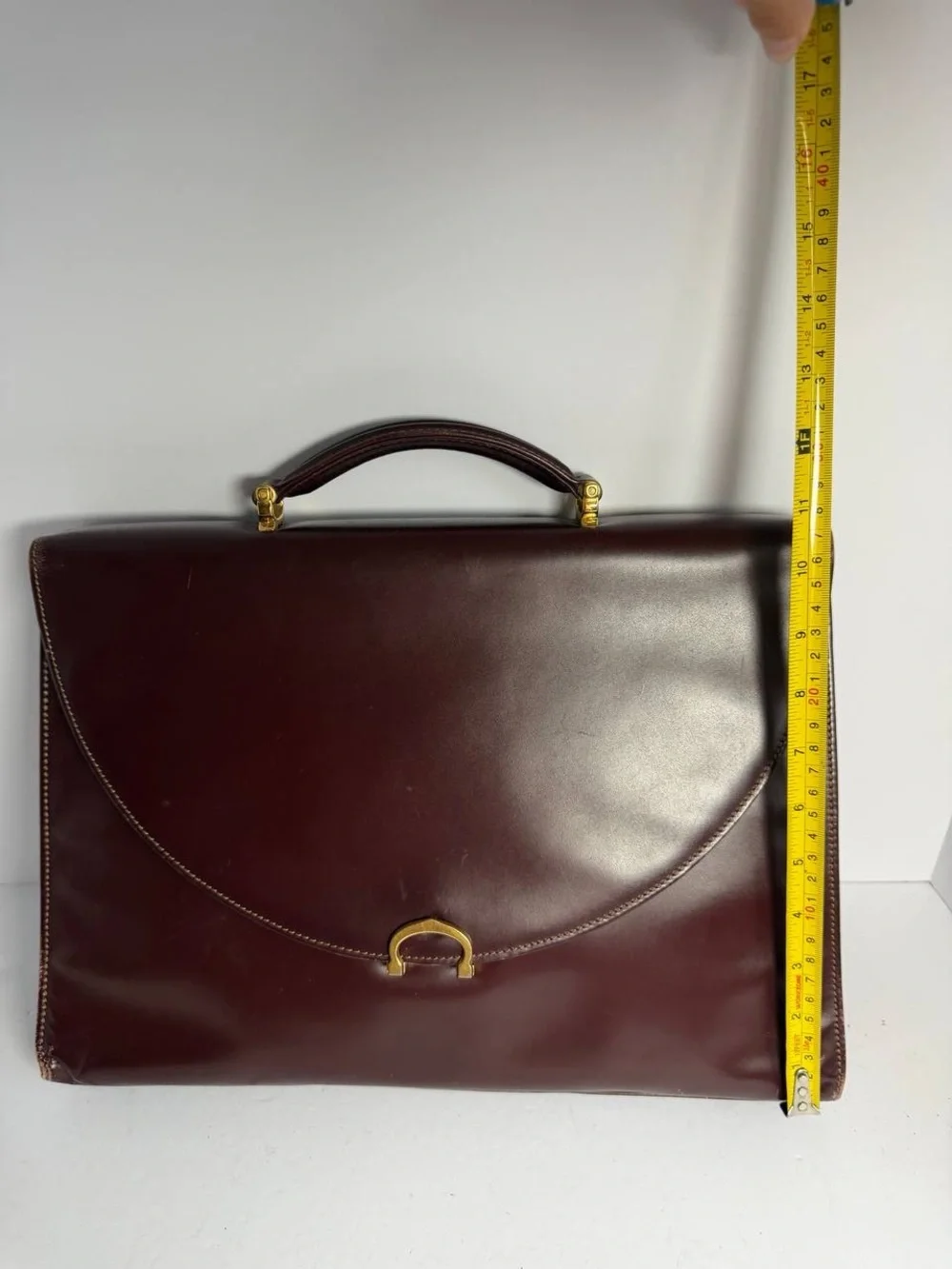 Vintage Cartier Must De Cartier Burgundy Leather Old Money Briefcase